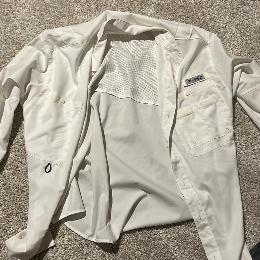 Columbia PFG white long sleeve shirt